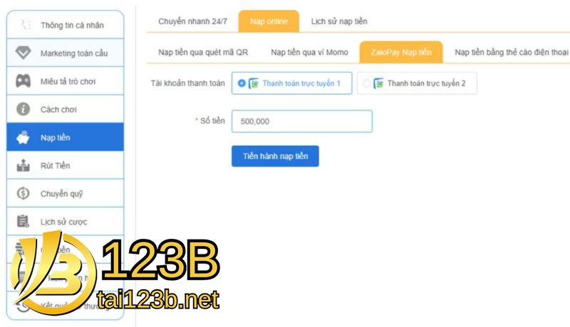 Nạp Tiền Tai123b Nhanh, Đơn Giản Với Nhiều Lựa Chọn